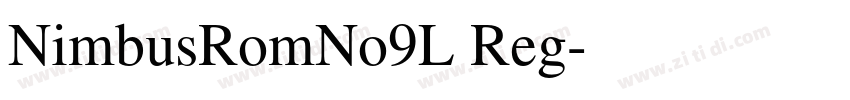 NimbusRomNo9L Reg字体转换